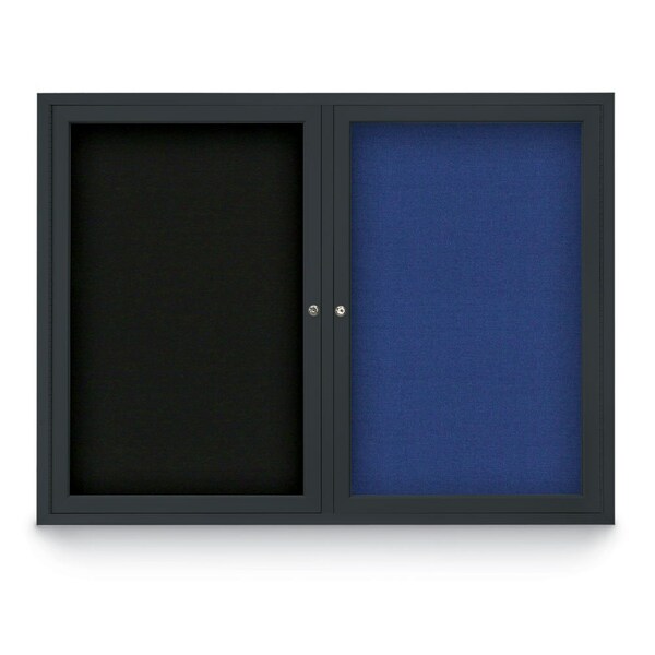 Corkboard, Med Grey/Bronze, 72" X36"